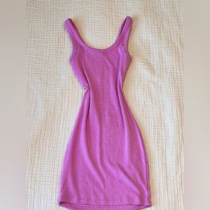 Bright pink tank top mini dress size medium